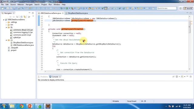 JDBC DBCP DataSource - Oracle смотреть онлайн