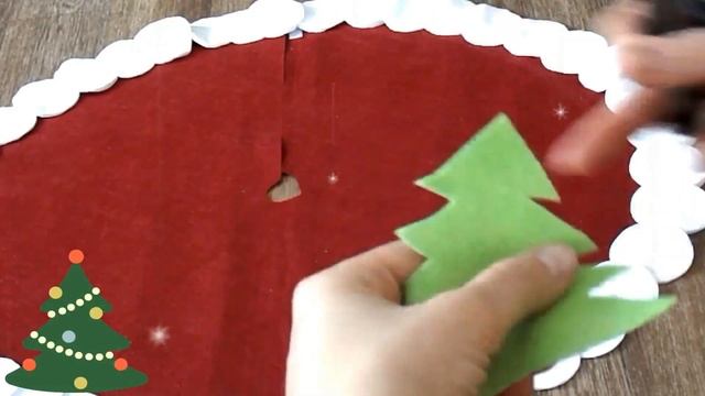 Как сделать коврик под елку! Юбка для елки! смотреть онлайн
