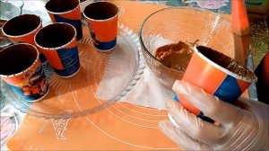 Десерт « Шоколадный горшочек с цветком «