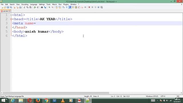 HTML,Head & meta tag part 3 website title (HTML beginners tutorial) in Urdu Hindi смотреть онлайн