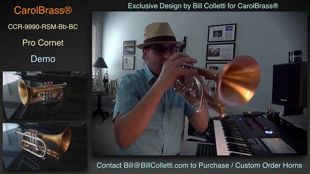 CarolBrass® Model CCR-9990-RSM-Bb-BC Cornet Demo смотреть онлайн