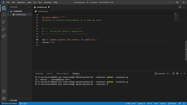 27 - Hacer Consultas a Base de Datos por medio de Python смотреть онлайн