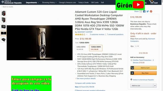 Adamant Custom 32X Core Liquid Cooled Workstation Desktop Computer AMD Ryzen Threadripper 2990WX смотреть онлайн