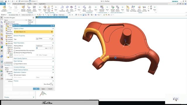 Using A 2D Mesh To Seed A 3D Mesh In Nx Siemens | Unigraphics Meshing Nx Nastran
