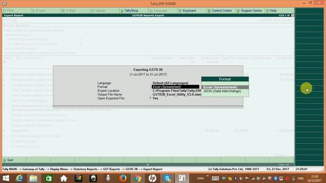 Export GSTR3B Return In GSTR3B EXCEL TEMPLATE in Tally Latest Release 6.3 смотреть онлайн