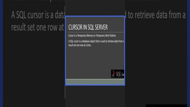 SQL IN CURSOR || SQL Interview Question смотреть онлайн