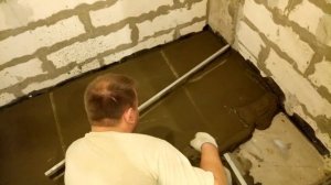 Стяжка пола в санузлах Ванной комнате и Туалете