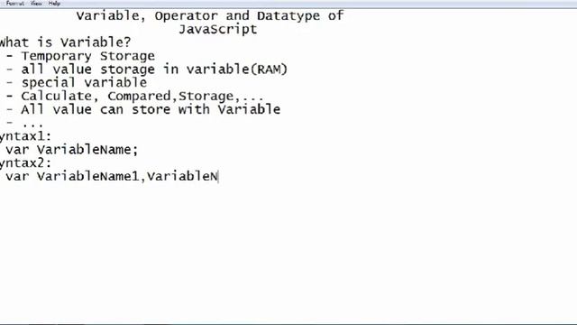 JavaScript-17 Data type of Variable in JavaScript смотреть онлайн