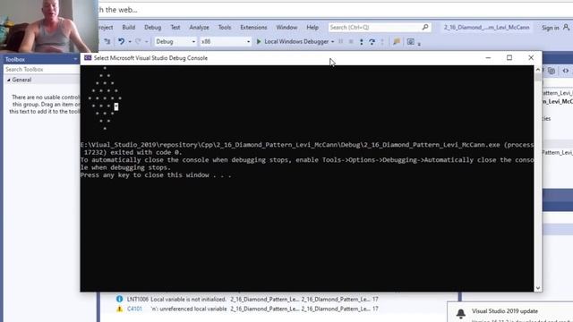 2 16 Diamond Pattern C++ смотреть онлайн
