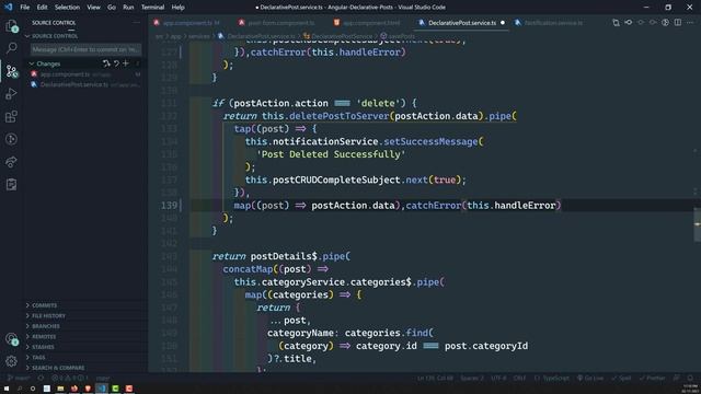 34. Display Error Messages when any error occurs while adding or updating Posts - Angular RxJS. смотреть онлайн