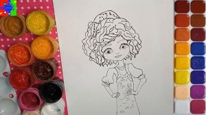 Царевны Варя из мультика. Раскраска для детей