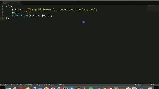 PHP & MySQL Tutorial 19 - String position (strpos) function смотреть онлайн