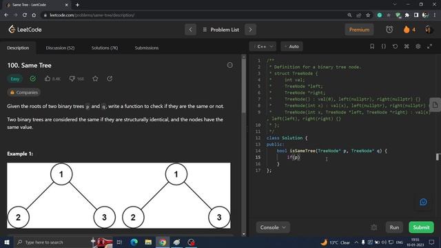 100 Leetcode | Same Treel | DSA buddy |C++| Leetcode daily challenge смотреть онлайн