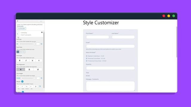 Style Customizer - Everest Forms for WordPress смотреть онлайн