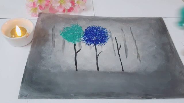 Acrylic painting for beginners/foil paper techniques смотреть онлайн