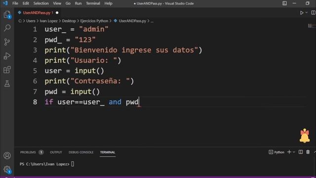 ? VALIDAR USUARIO Y CONTRASEÑA EN PYTHON ? USUARIO Y CONTRASEÑA EN PYTHON ✅ EJERCICIOS BÁSICOS смотреть онлайн