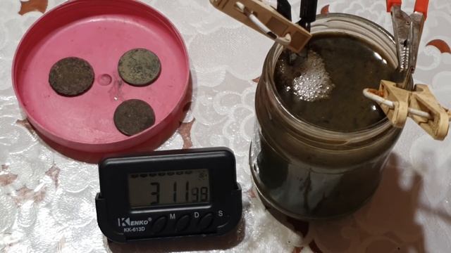 Чистка монет! Самый лучший способ чистки монет! Чистка монет электролизом! смотреть онлайн