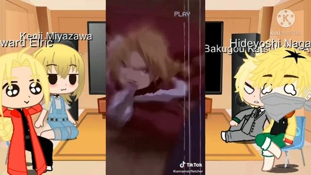 Yellow-haired anime character react to Edits(Male version)//gacha club//(Last Part)//Credit in desc смотреть онлайн