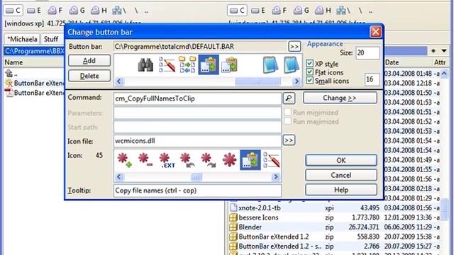 Total Commander: ButtonBar EXtended