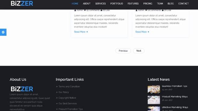 Bizzer - One Page Corporate and Business HTML5 Template | Themeforest Templates смотреть онлайн