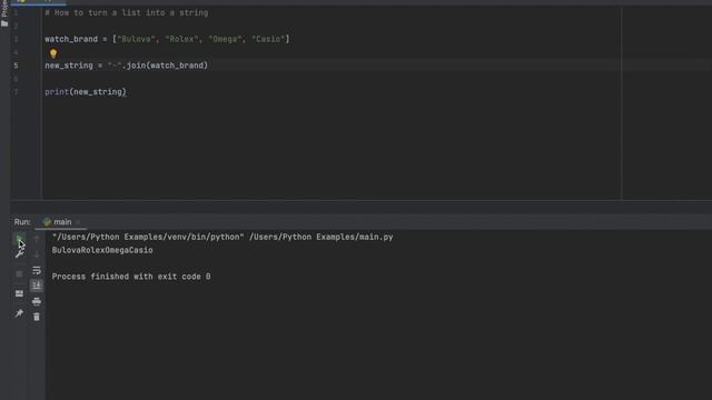 Python Tutorial: How to turn a List into a String смотреть онлайн
