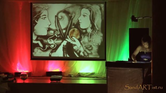 Поздравление сети салонов красоты "Апельсин". sand artist Оксана смотреть онлайн