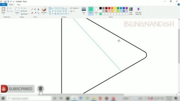 How to draw Google Play Store Logo on Computer using Ms Paint | Google Play Logo Drawing.