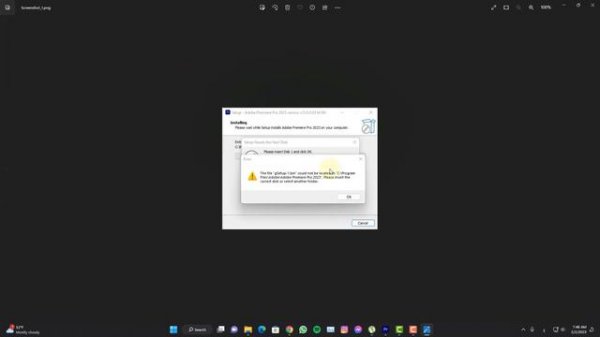 حل مشكلة Please Insert The Correct Disk Or Select Another Folder