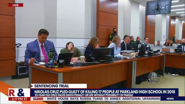 Parkland shooter Nikolas Cruz refuses to listen to audio of him murdering students | LiveNOW смотреть онлайн