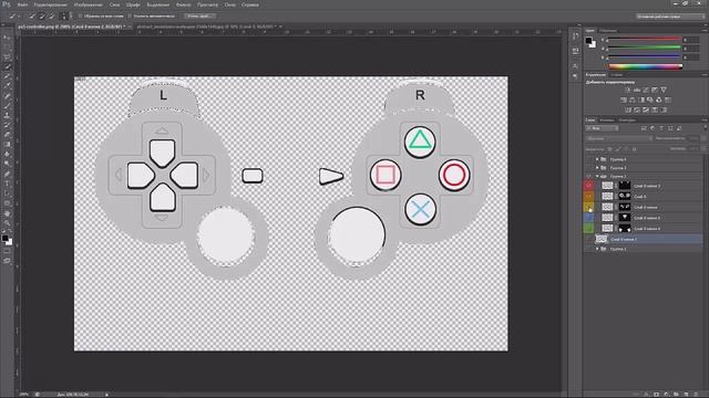 Как сделать наклейку на джойстик/геймпад - Создание наклейки в PS6