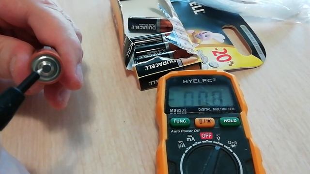 Измерения уровня напряжения батареек, без нагрузки смотреть онлайн