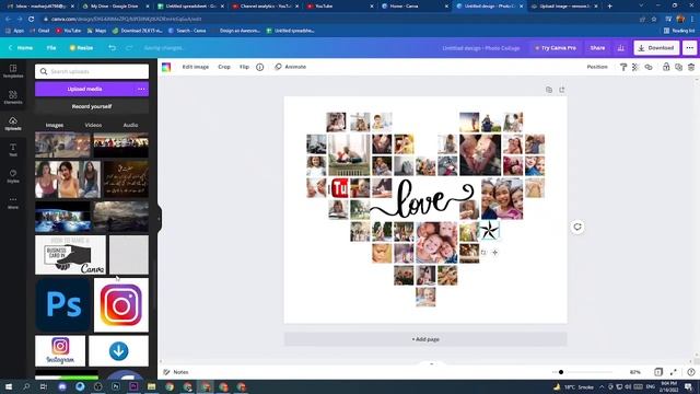 Make Photo Collage In Canva смотреть онлайн