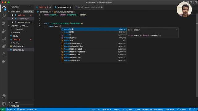 FastAPI - using pydantic model with POST api endpoint смотреть онлайн