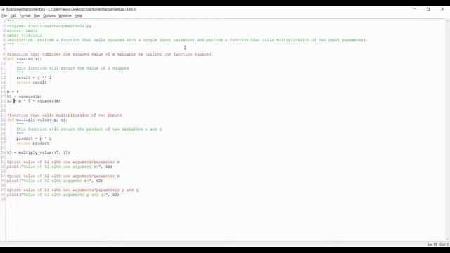 Calling Python Functions with Arguments/Parameters смотреть онлайн