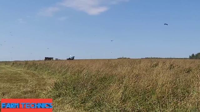 Заготовка силоса. Поехал прессовать солому на МТЗ-1221. смотреть онлайн