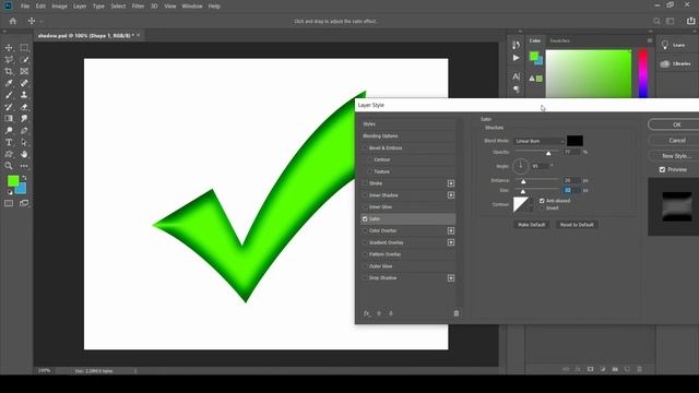 Photoshop - Satin & Inner Glow - Part - 16 - Web Design Series - Hindi смотреть онлайн