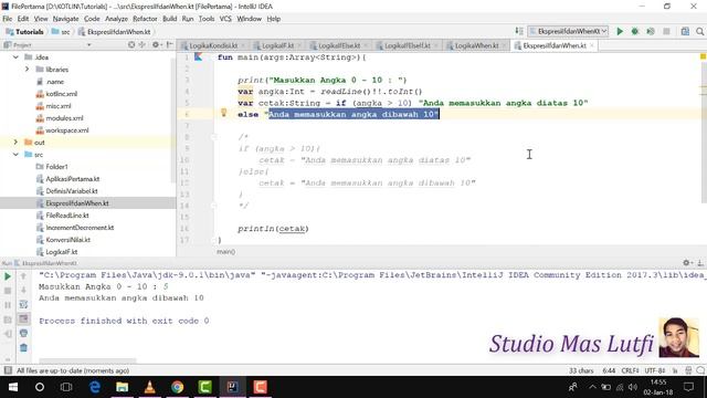 #17. Tutorial Kotlin [Dasar] - Ekspresi Logika IF dan When смотреть онлайн