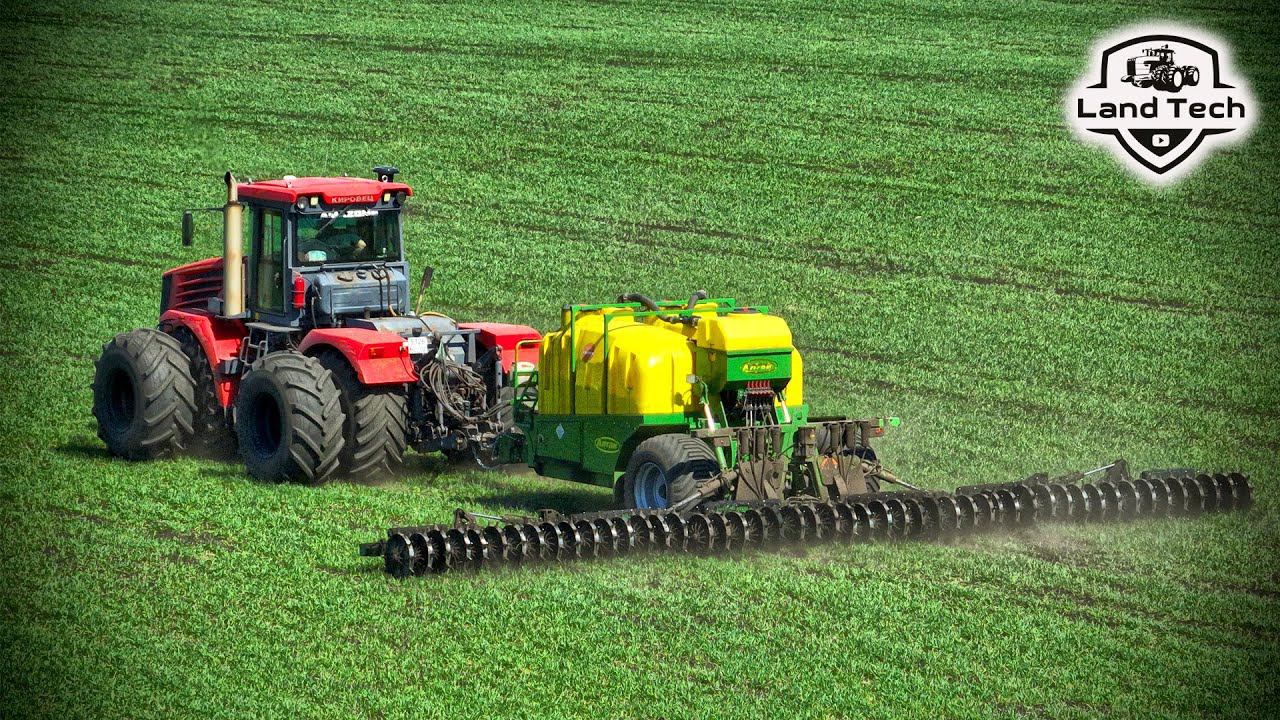 Внесение жидких удобрений на тракторе Кировец К-744 с ликвилайзером АЛТАЙ! Обзор! смотреть онлайн