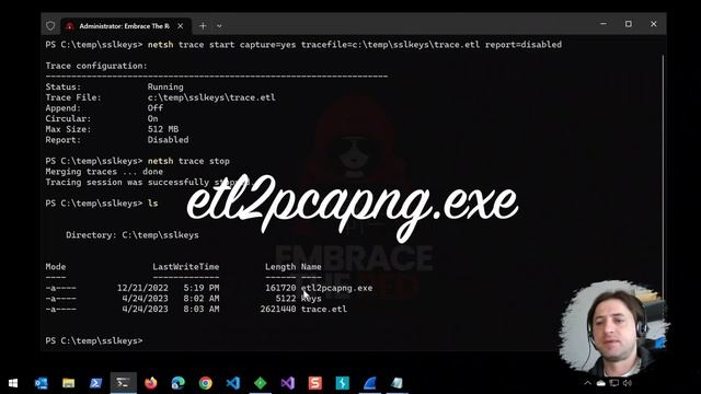 Decrypting SSL/TLS browser traffic with Wireshark (using netsh trace start) смотреть онлайн