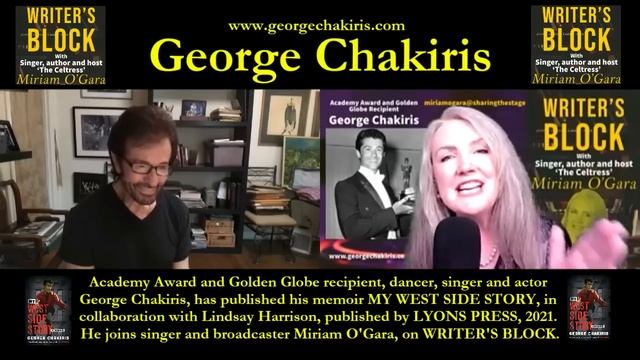 George Chakiris on WRITER'S BLOCK with Miriam O'Gara, MY WEST SIDE STORY, LYONS PRESS, 2021. смотреть онлайн