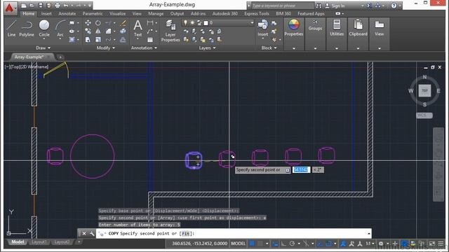 Learning Autodesk AutoCAD 2015 Copy Array смотреть онлайн