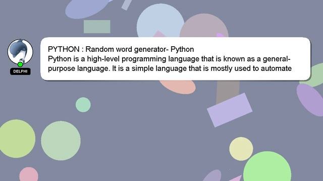 PYTHON : Random word generator- Python смотреть онлайн