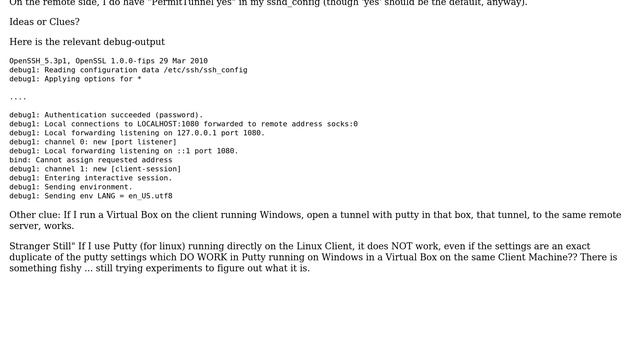 ssh tunnel - bind: Cannot assign requested address смотреть онлайн