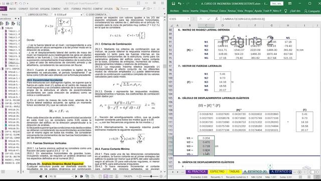 ? ANÁLISIS SÍSMICO ESTÁTICO // EXCEL VS ROBOT STRUCTURAL // CLASE 6 смотреть онлайн
