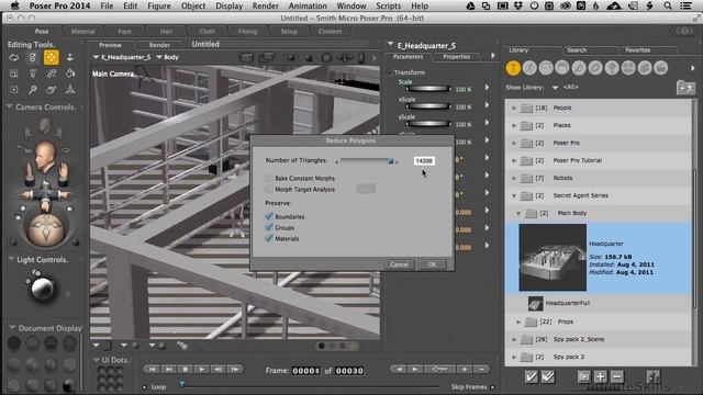 Poser Pro Game Dev Fundamentals Tutorial | Using Prebuilt Objects смотреть онлайн