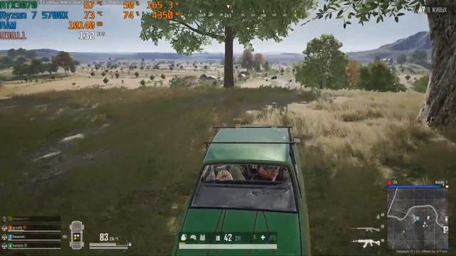 PUBG на Ryzen 7 5700X/RTX3070/16озу 3600МГц