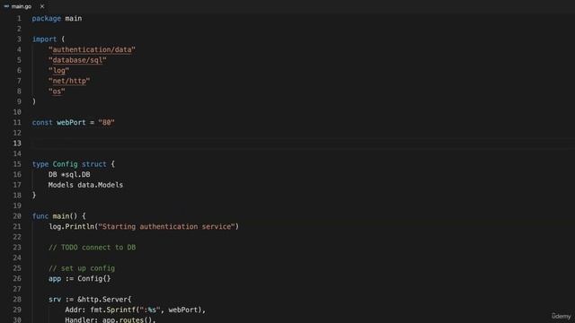 3-3 Creating and connecting to Postgres from the Authentication service смотреть онлайн