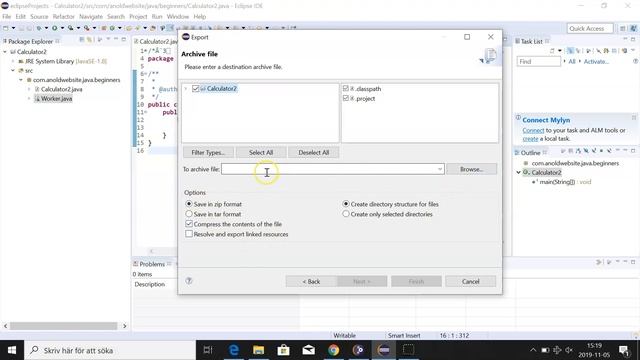 How to export an eclipse project as a zipped file смотреть онлайн