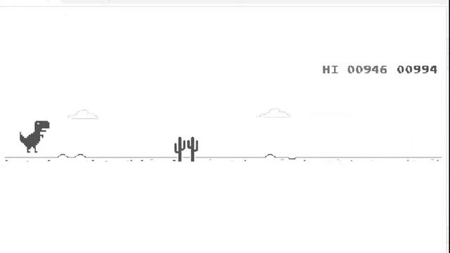Игра гугл хром динозавр прохождение, Google chrome dino record. смотреть онлайн
