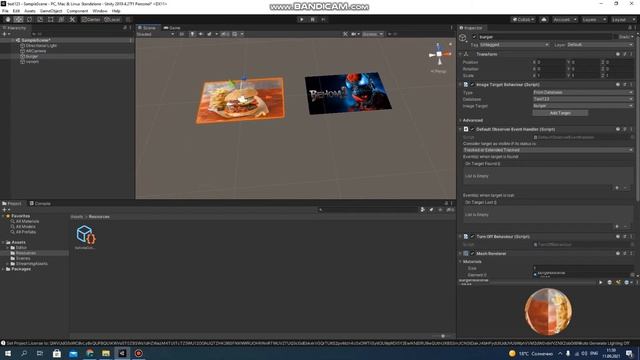 Vuforia в Unity Новый пример, показана установка, работа AR , 3Д объектами и видеоплеером по меткам смотреть онлайн